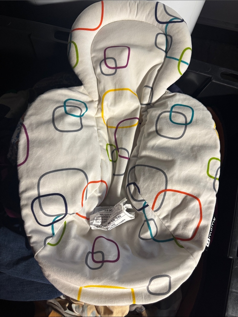 4moms RockaRoo and MamaRoo Infant Insert Gray White